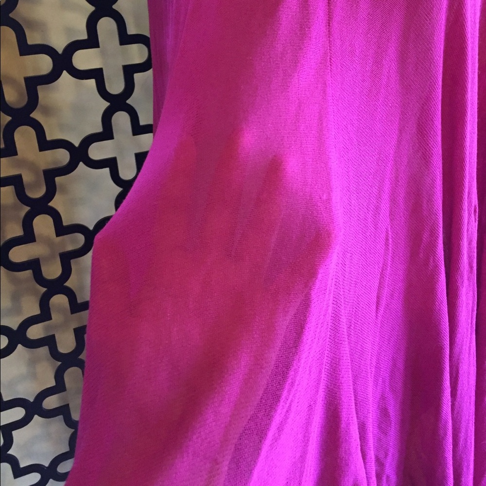 KERISMA FUSCHIA PINK ASYMMETRICAL SLEEVELESS BLOUSE Size Medium - Picture 5 of 7